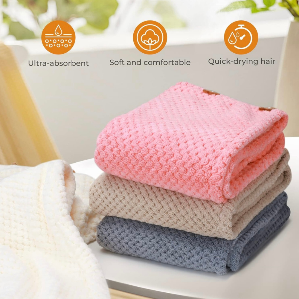 4pk. Microfiber Hair Towel