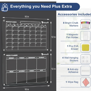 Acrylic Magnetic Calendar Kit