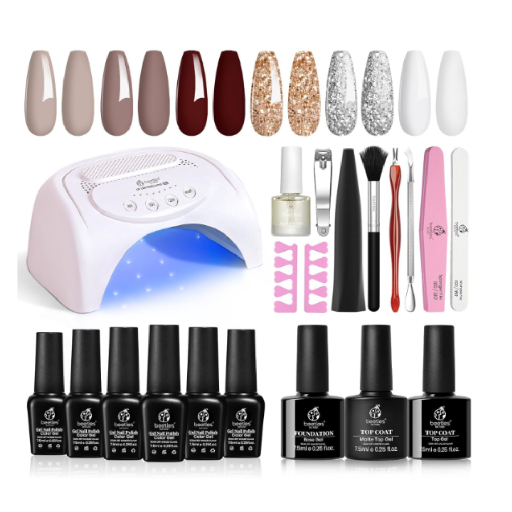 Gel Nail Polish Starter Kit with 48W Uv LED Light