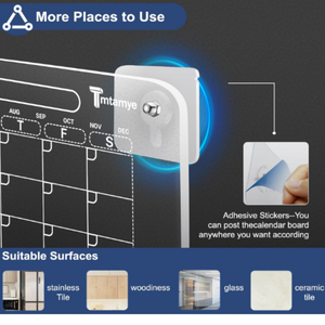 Acrylic Magnetic Calendar Kit