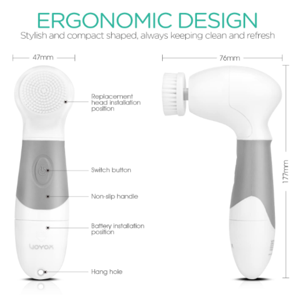 5-in-1 Facial and Body Cleansing Brush Set